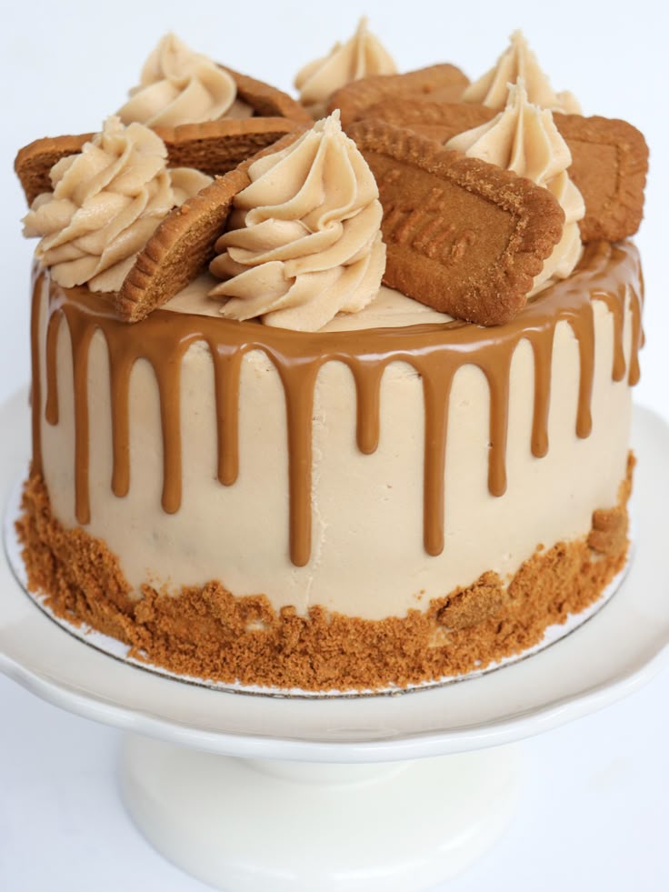 Biscoff Cookie Butter Vanilla Cake